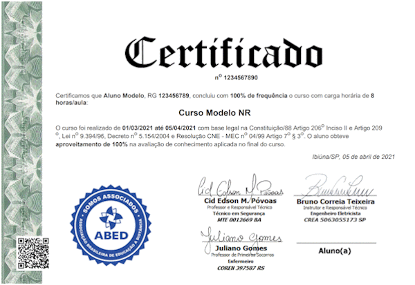 Certificado Modelo